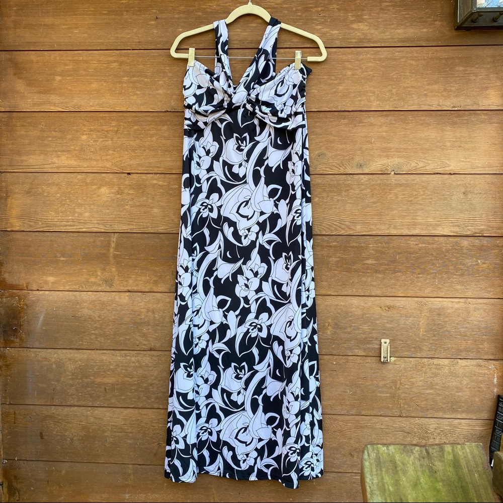 Tropical Halter Maxi Dress